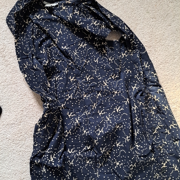 XL Passion Lilie Dusk Button Black and Gold Button Up Dress - Picture 3 of 4